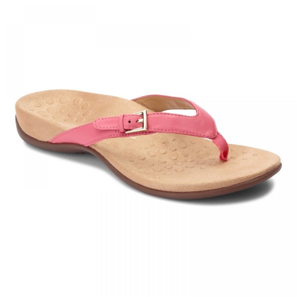 Vionic Sandals Ireland - Kelby Toe Post Sandal Pink - Womens Shoes Ireland | XWFUK-7386